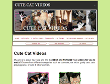 Tablet Screenshot of cutecatvideos.net